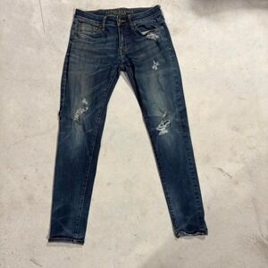 American Eagle Skinny Jeans Mens 28x32 Distressed Stretch